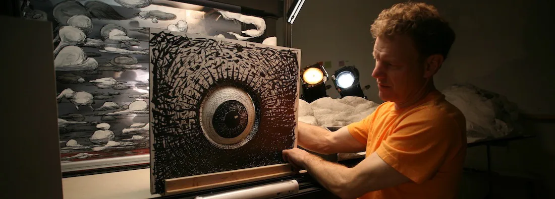 Doug Fitch in the studio